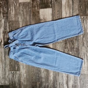 Forever 21 Los Angeles Super High Rise Cropped Blue MOM Jeans Women's 28